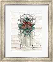 Framed Holiday Sports on Wood II Luxe