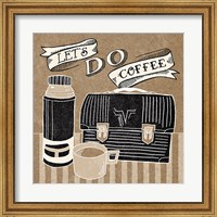 Framed Let's Do Coffee Taupe
