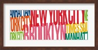 Framed New York City Life Words