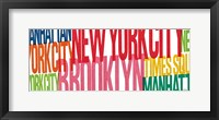 Framed New York City Life Words
