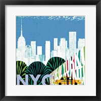 Framed 'New York City Life NYC' border=