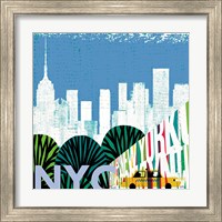 Framed 'New York City Life NYC' border=