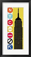 New York City Life Empire Framed Print