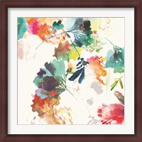 Framed Glitchy Floral II