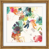 Framed Glitchy Floral II