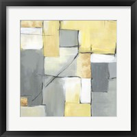 Framed 'Golden Abstract I' border=