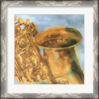 Framed 'Musical Sax' border=