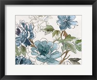 Blue Floral II Framed Print