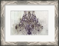 Framed Plum Chandelier on White