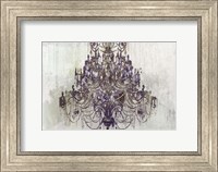 Framed Plum Chandelier on White