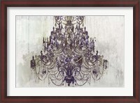 Framed Plum Chandelier on White