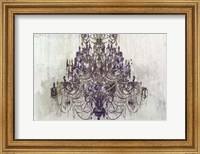 Framed Plum Chandelier on White