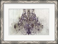 Framed Plum Chandelier on White