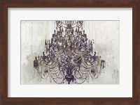 Framed Plum Chandelier on White