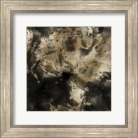 Framed Gold Marbled Abstract I