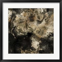 Framed Gold Marbled Abstract I