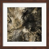 Framed Gold Marbled Abstract III