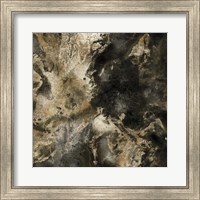 Framed Gold Marbled Abstract III