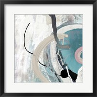 Tangled II Teal Framed Print