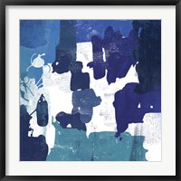 Framed Block Paint I Blue