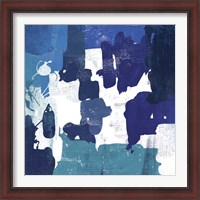 Framed 'Block Paint I Blue' border=