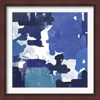 Framed 'Block Paint II Blue' border=