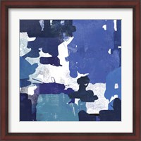 Framed 'Block Paint II Blue' border=