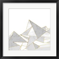 Marbled Geo Mountains II Framed Print