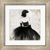 Framed Lady in Black Dress