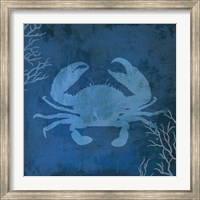 Framed Navy Sea Crab