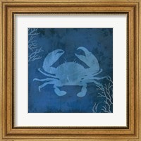 Framed Navy Sea Crab