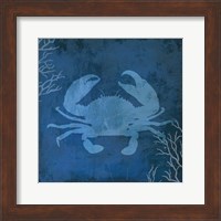 Framed Navy Sea Crab
