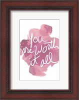 Framed Watercoulours Pink Type I