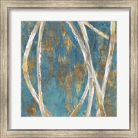 Framed Teal Abstract I