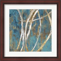 Framed Teal Abstract II