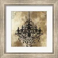 Framed Chandelier Gold I