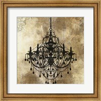 Framed Chandelier Gold I