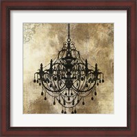 Framed Chandelier Gold I