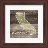 Framed 'California Rustic Map' border=