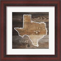 Framed 'Texas Rustic Map' border=