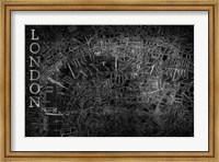Framed Map London Black
