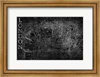 Framed Map London Black