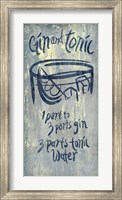 Framed Gin and Tonic Blue
