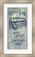 Framed Gin and Tonic Blue