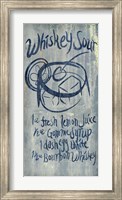 Framed Whiskey Sour Blue
