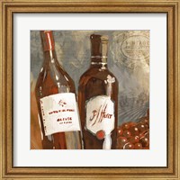 Framed 'Red Wine I' border=