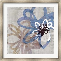 Framed Scribbled Floral II