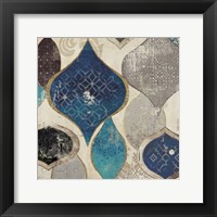 Framed Blue Motif I