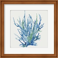 Framed 'Blue and Green Coral II' border=