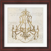 Framed 'Golden Chandelier I' border=